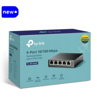 TP-Link TL-SF1005P 5-Port 10/100Mbps Desktop Switch with 4-Port PoE+
