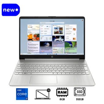 HP 15s FQ5138TU Core i7-1255U, 8GB Ram, 512GB SSD, Win 11 Home, 15.6-inch FHD, Silver [711V7PA]