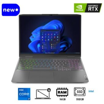 Lenovo LOQ Core i7-13620H, 16IRH8, 16GB Ram, 512GB SSD, RTX 4060 8GB, Win 11 Home, 16-inch WUXGA, Storm Grey, 4-Zone RGB Backlit [82XW0079UE]