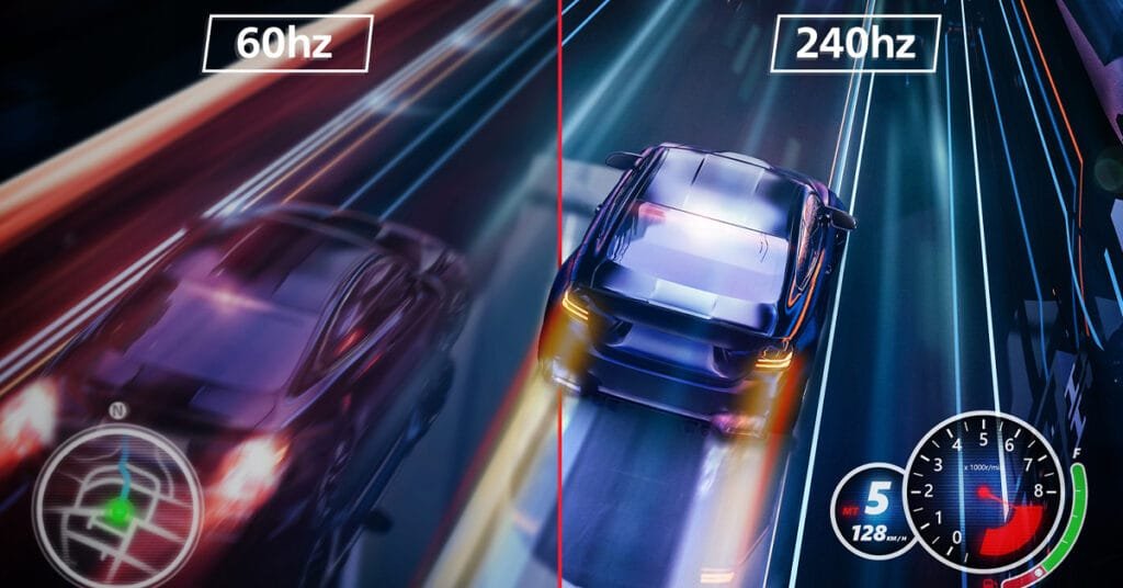 An illustration of how monitor refresh rate influences gaming performance